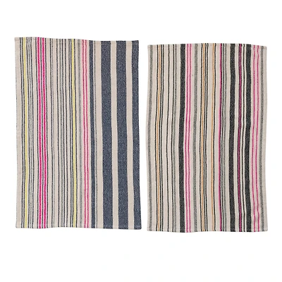 Hello Honey® Multicolor Striped Cotton Tea Towel Set
