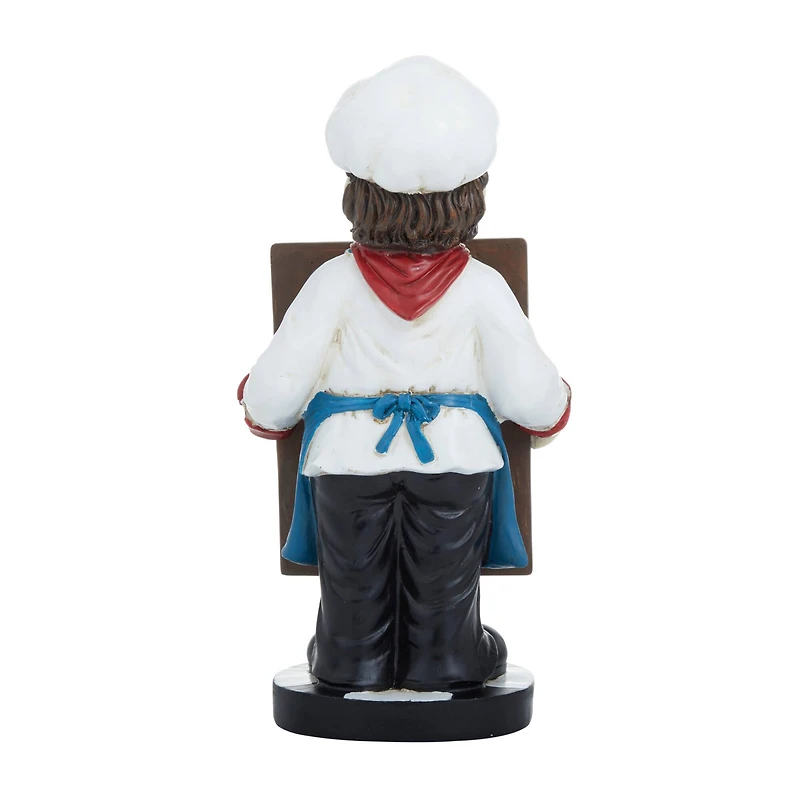 13" Polystone Chef with Black Chalkboard Sign