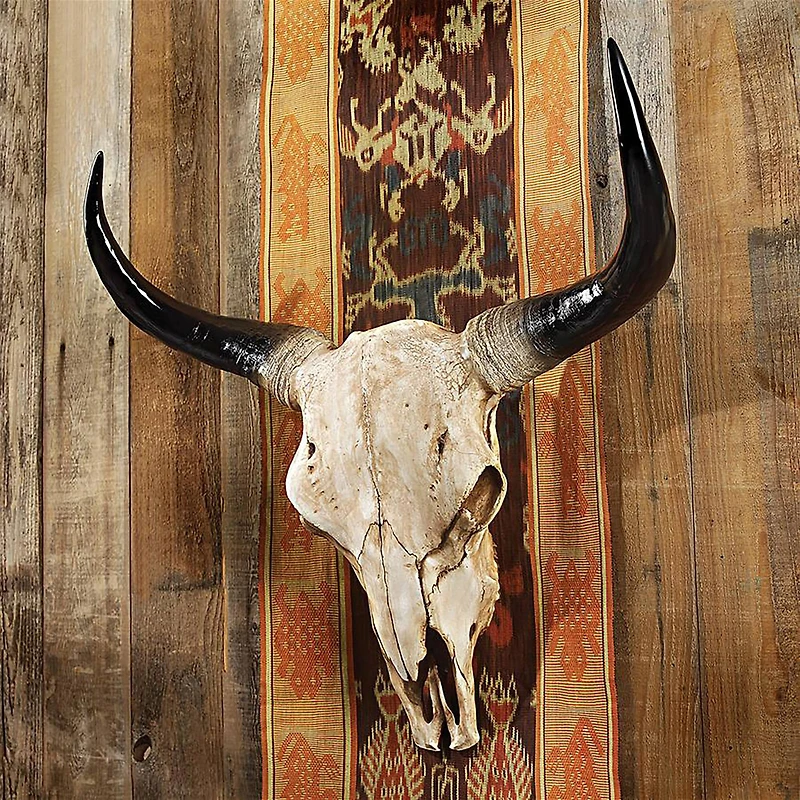 Design Toscano 25.5" Faux Long Horn Steer Wall Trophy