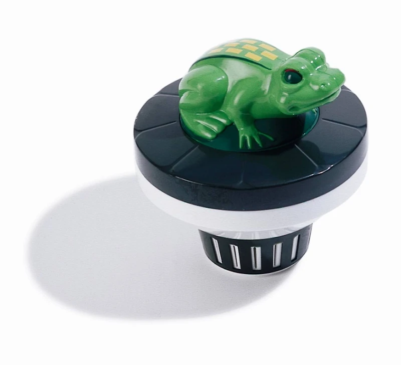 7.5" Green & Black Frog Floating Swimming Pool Chlorine Dispenser