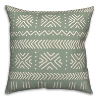 Sage Mudcloth 18" x 18" Throw Pillow
