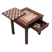 Toy Time Wooden 3-in-1 Chess & Backgammon Table