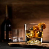 JoyJolt® 10oz. Swish Crystal Basketball Double Old Fashioned Tumblers, 4ct.