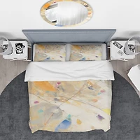 Designart 'Spring Minimalist Confetti II' Geometric Bedding Set