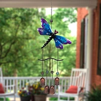 24" Purple & Bronze Dragonfly Outdoor Garden Windchime