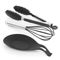 MegaChef Black Silicone Cooking Utensils Set, 12ct.