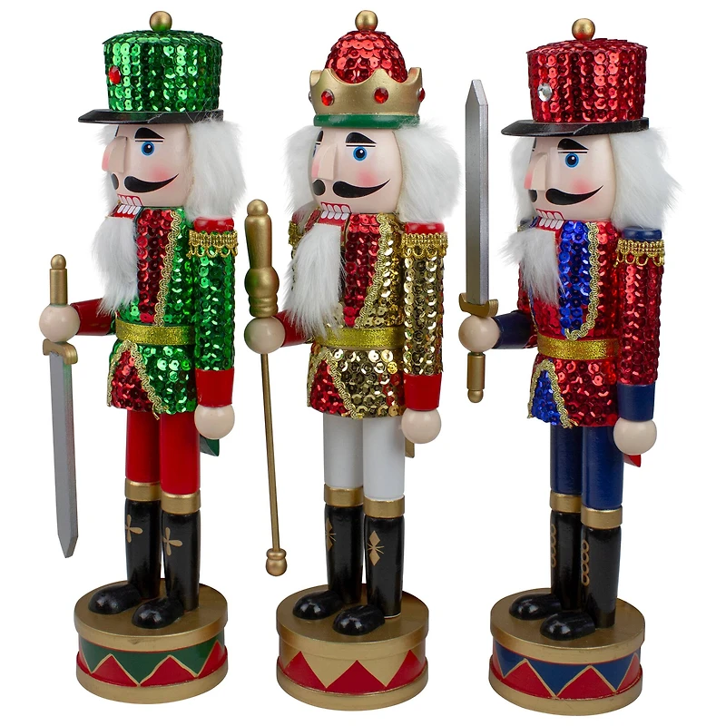 14" Sequin Jacket Christmas Nutcracker Set