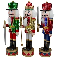 14" Sequin Jacket Christmas Nutcracker Set