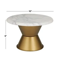 White Glam Cake Stand, 10" x 10" x 6"
