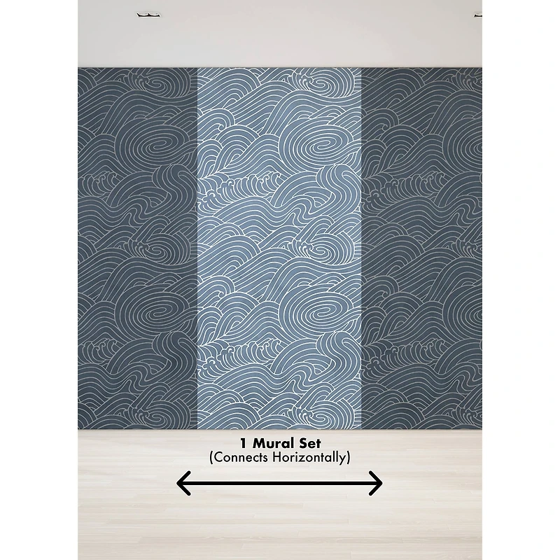 Katie Hunt Ocean Blue Waves Wall Mural