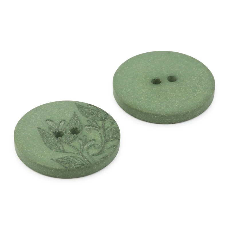 Dritz® 23mm Recycled Hemp Round Floral Button