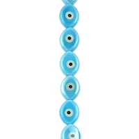Blue Ceramic Evil Eye Beads, 15.5mm by Bead Landing™
