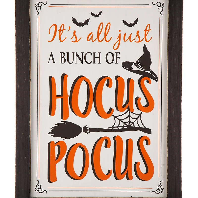 Glitzhome® Halloween Wooden Standing Easel Sign Décor