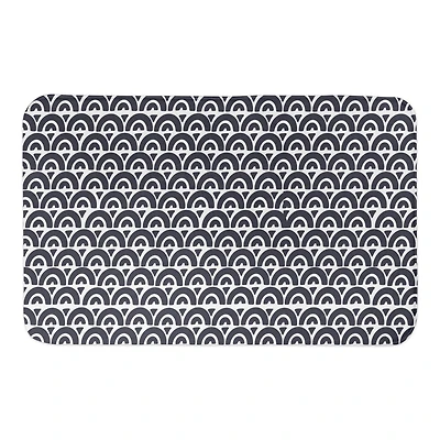 Navy Wavy Arch 34" x 21" Bath Mat