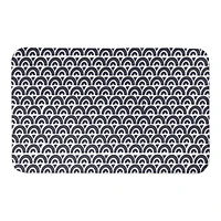 Navy Wavy Arch 34" x 21" Bath Mat