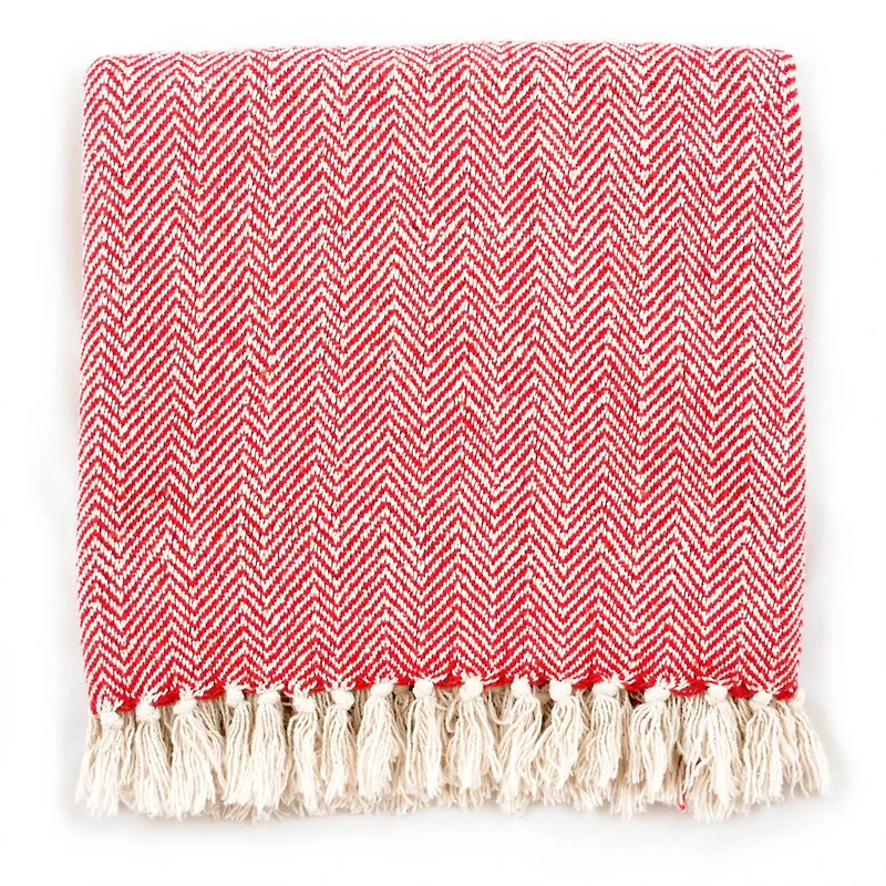 DII® Tango Red Chevron Handloom Throw