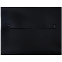 JAM Paper 9" x 13" Black Plastic Snap Closure Accordion Folder