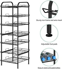 NEX™ 43" Black Freestanding 7-Tier Water Bottle Organizer