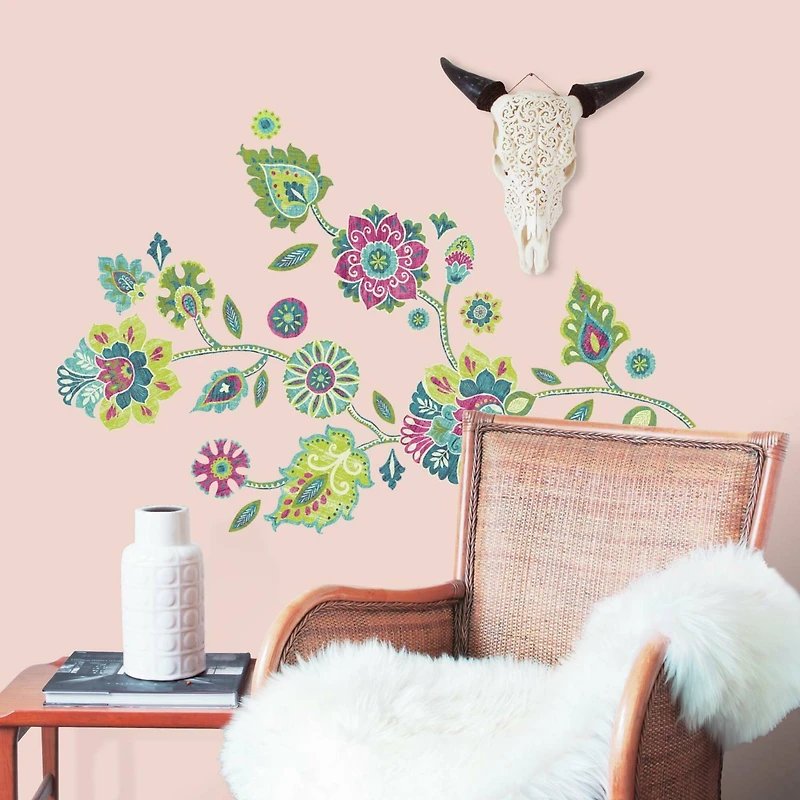RoomMates Boho Floral Peel & Stick Giant Wall Decals