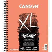 Canson® XL® Recycled Wirebound Sketch Pad, 9" x 12"