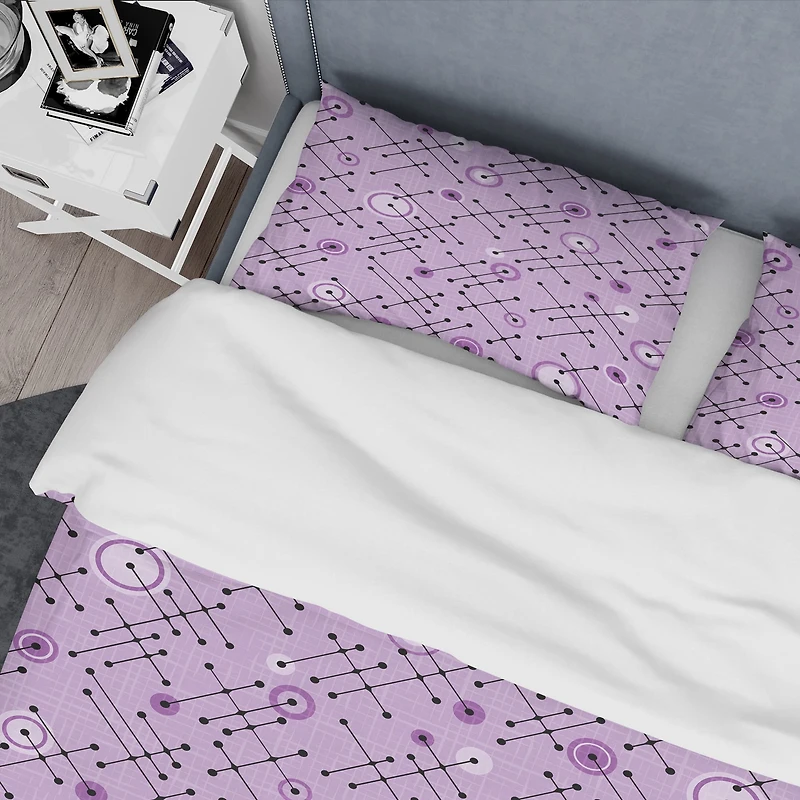 Designart '1950 Retro Pattern III' Mid-Century Duvet Cover Set
