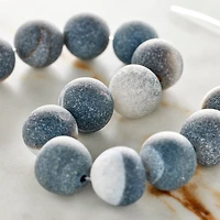 12 Pack:  Grey Agate Round Beads, 12mm by Bead Landing™