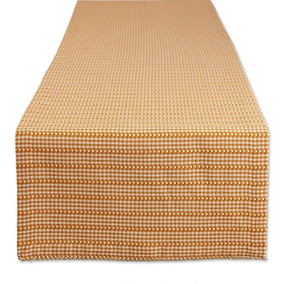 DII® 108" Pumpkin Spice Farmhouse Gingham Table Runner