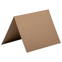 JAM Paper 4.62" x 6.25" Brown Kraft Blank Foldover Cards