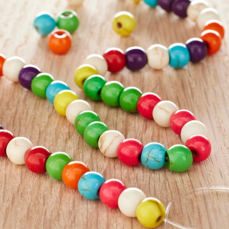 Reconstituted Stone Round Beads, 6mm by Bead Landing™