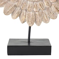 17" Cream Bird Feather Ring Sculpture