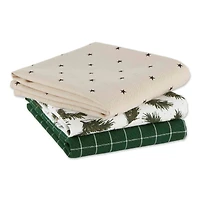 DII® Assorted Holiday Greenery Dishtowel Set