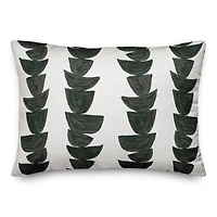 Monochromatic Stacked Bowls 14" x 20" Throw Pillow