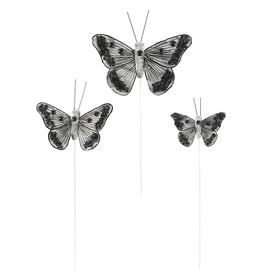 Black Bead Butterfly Set by Ashland®