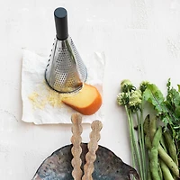 Hello Honey® 10.5" Black Stainless Steel Cone Shaped Grater with Mango Wood Handle