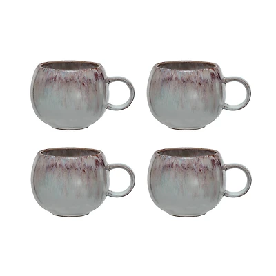 Hello Honey® 3.25" Berry Bliss Reactive Glaze Stoneware Mugs, 4ct.