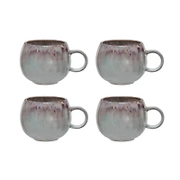 Hello Honey® 3.25" Berry Bliss Reactive Glaze Stoneware Mugs, 4ct.