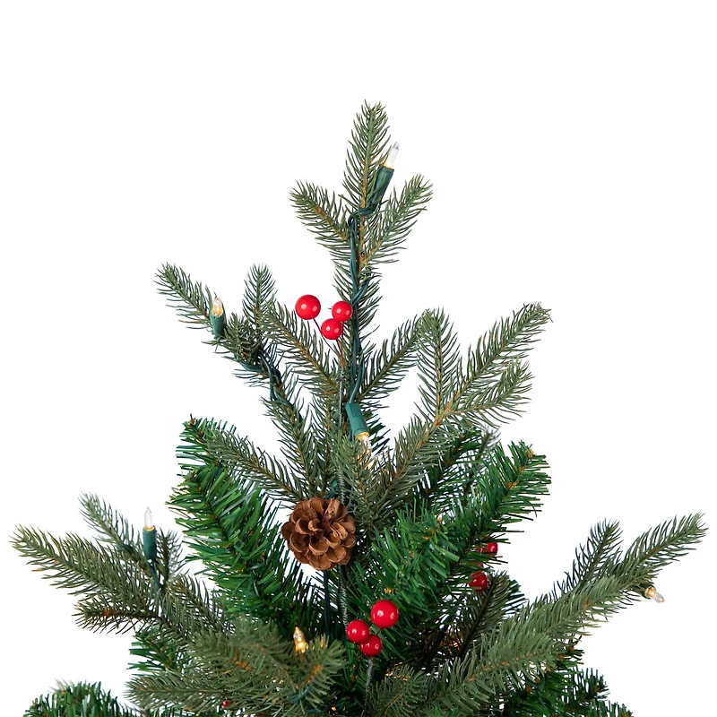 4.5ft. Pre-Lit Real Touch™ Mixed Noble Spruce Artificial Christmas Tree, Warm White Lights