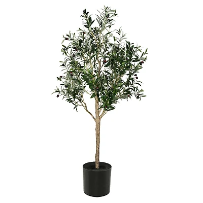 5ft. Potted Artificial Green Olive Tree