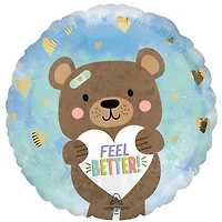 17" Feel Better Bear Mylar Balloon
