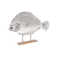 Hello Honey® Magnesia Halibut Fish on Metal Stand, 30" x 22.5"
