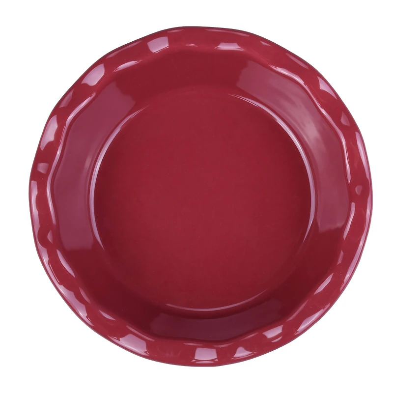 6" Mini Burgundy Ceramic Pie Plate by Makery™