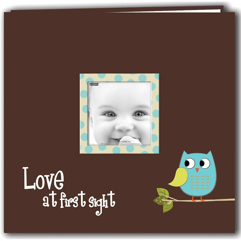 Pioneer® Blue Baby Owl Post Bound Album, 12" x 12"