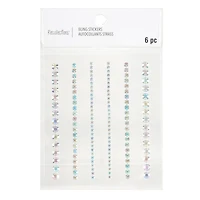 12 Packs: 6 ct. (72 total) Clear Iridescent Gem Strip Bling Stickers by Recollections™