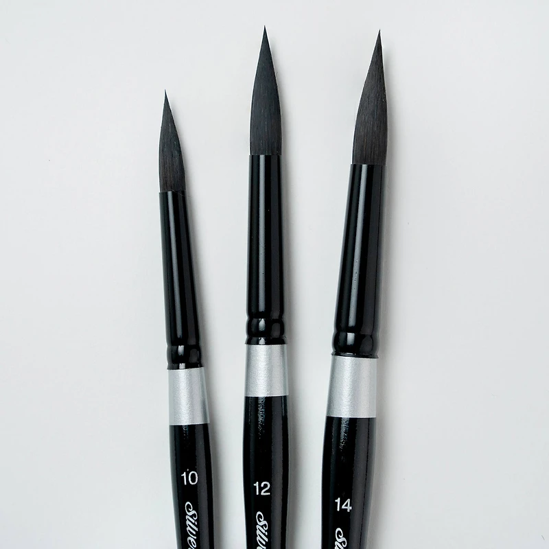Silver Brush Limited Black Velvet® Large Round Brushes Set