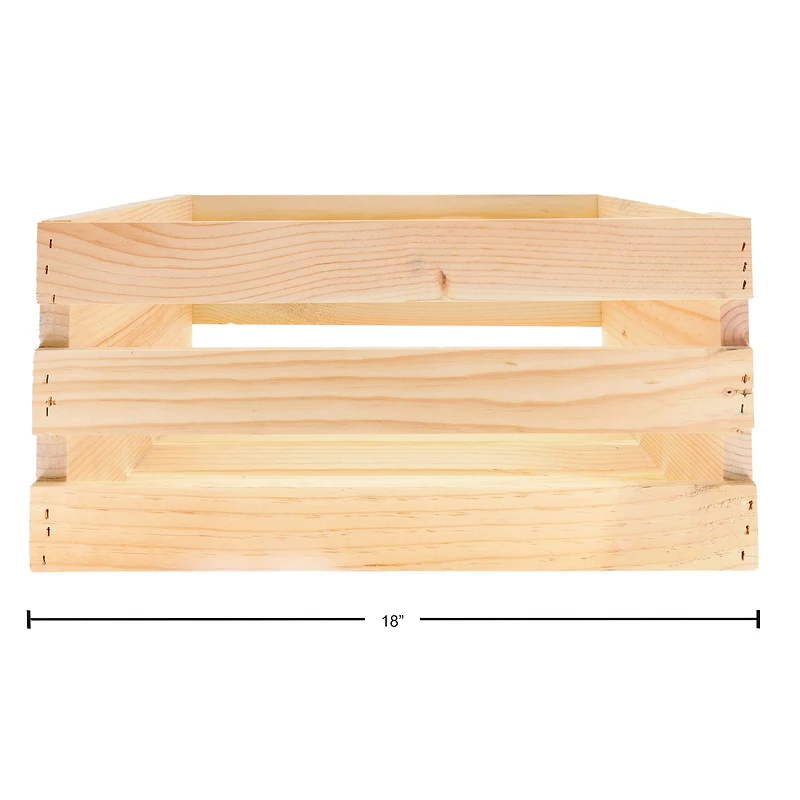 Good Wood by Leisure Arts® 3-Piece Nested Wood Crate Set