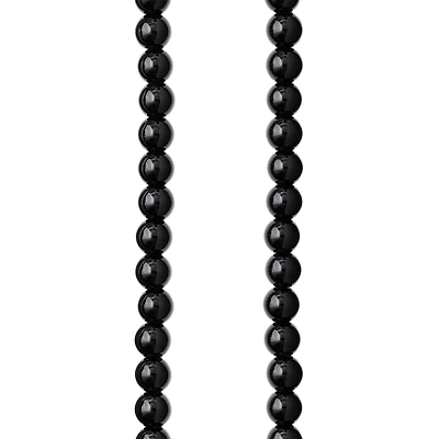 12 Pack: Black Jasper Round Beads, 6mm by Bead Landing™