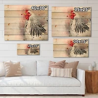 Designart - White Columbia Brahma Rooster Bird