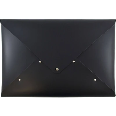 JAM Paper Legal Size Italian Leather Portfolio with Snap Closure