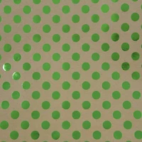 JAM Paper Green & Kraft Brown Polka Dot Gift Wrap