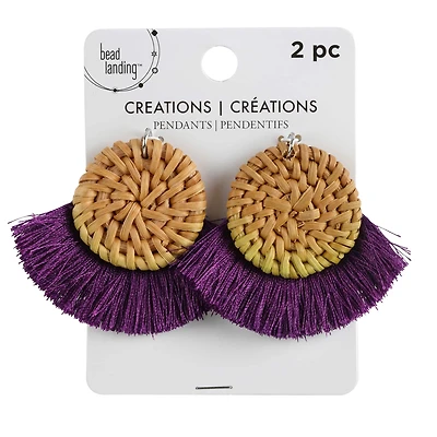 Creations Bamboo & Tassel Pendants by Bead Landing™
